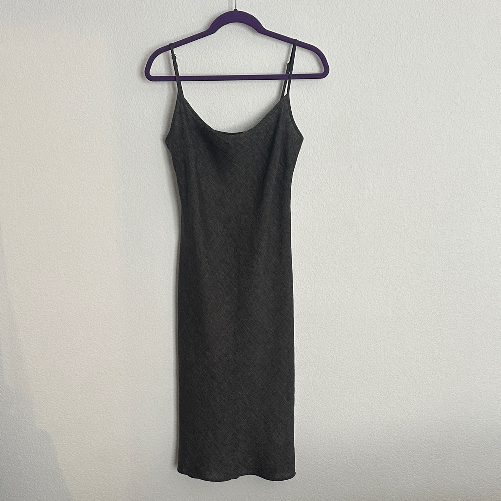 New! Anthropologie nuthatch gray linen dress S